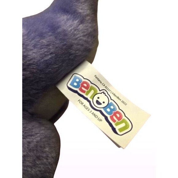 BenBen Triceratops Dinosaur Purple Plush - Picture 6 of 8